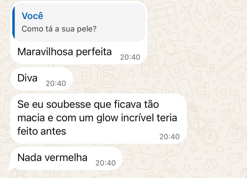 Mensagem de paciente via WhatsApp