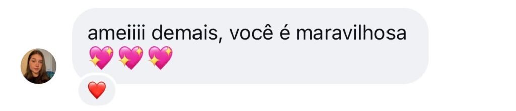 Mensagem de paciente via Instagram
