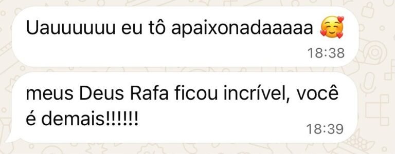 Mensagem de paciente via WhatsApp